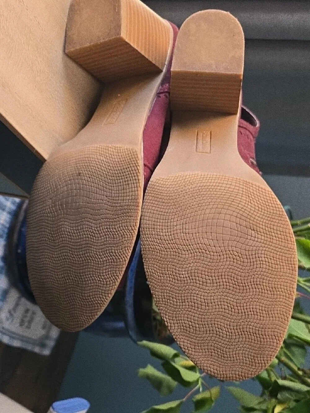 Sonoma burgundy suede
